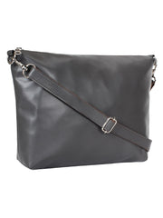 Modish Grey Leatherette Sling Bag