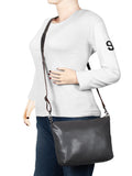 Modish Grey Leatherette Sling Bag