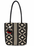 Totemic Cotton Jacquard And Leatherette Tote Bag