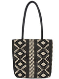 Totemic Cotton Jacquard And Leatherette Tote Bag