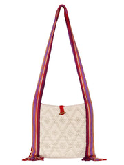 Fringed Cotton Jacquard Sling Bag
