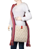 Fringed Cotton Jacquard Sling Bag