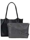 Medley Leatherette Shoulder Bag With Pouch