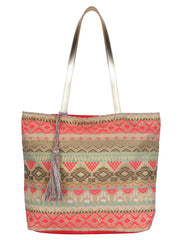 Totemic Jacquard And Cotton Tote Bag