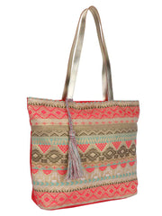 Totemic Jacquard And Cotton Tote Bag