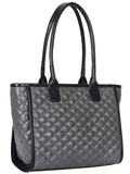 Glaze Quilted Leatherette Handbag