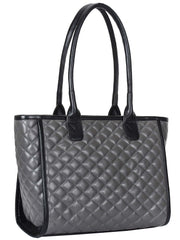 Glaze Quilted Leatherette Handbag