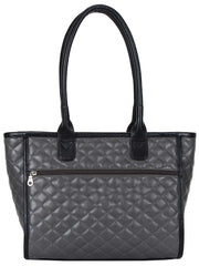 Glaze Quilted Leatherette Handbag