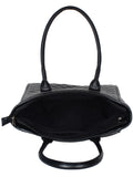 Glaze Quilted Leatherette Handbag