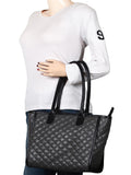 Glaze Quilted Leatherette Handbag