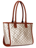 Glaze Quilted Leatherette Handbag