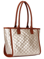 Glaze Quilted Leatherette Handbag