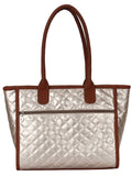 Glaze Quilted Leatherette Handbag