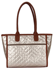 Glaze Quilted Leatherette Handbag