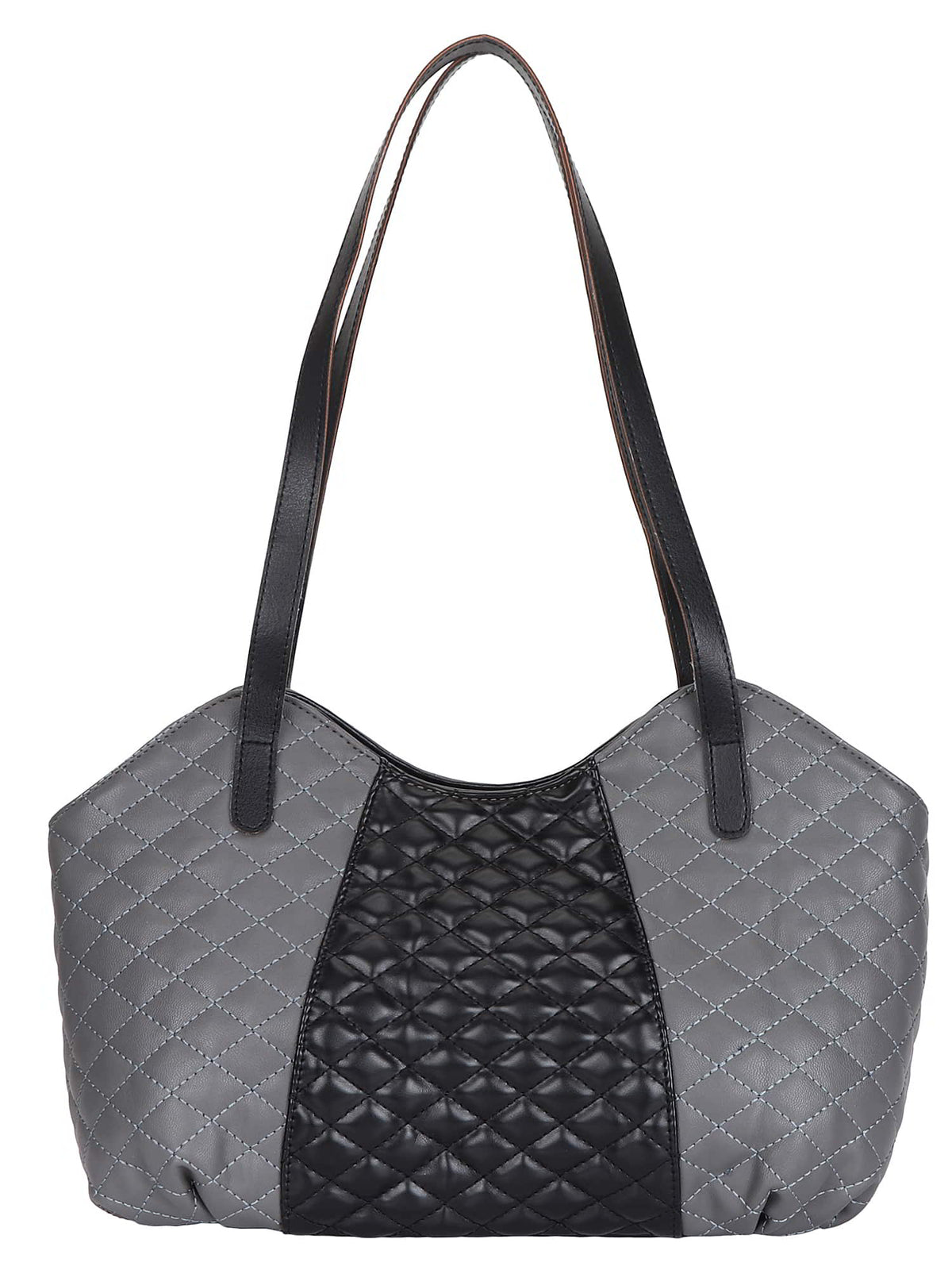 Glaze Quilted Leatherette Handbag