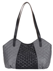 Glaze Quilted Leatherette Handbag