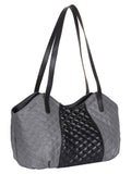 Glaze Quilted Leatherette Handbag