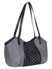 Glaze Quilted Leatherette Handbag