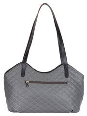 Glaze Quilted Leatherette Handbag