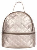 Modish Quilted Leatherette Mini Backpack