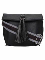 Modish Solid Leatherette Sling Bag
