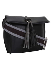 Modish Solid Leatherette Sling Bag