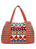 Embroidered Jacquard Handbag