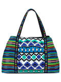 Embroidered Jacquard Handbag