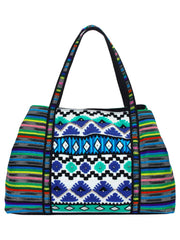 Embroidered Jacquard Handbag