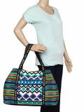 Embroidered Jacquard Handbag