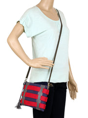Twine Striped Canvas Sling Bag