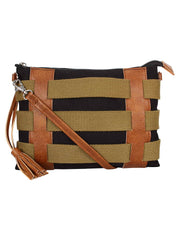 Twine Striped Canvas Sling Bag