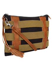 Twine Striped Canvas Sling Bag