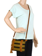 Twine Striped Canvas Sling Bag