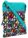 La Borsa Alphabet Print Canvas Sling Bag