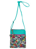 La Borsa Alphabet Print Canvas Sling Bag