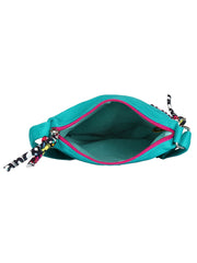 La Borsa Alphabet Print Canvas Sling Bag