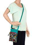 La Borsa Alphabet Print Canvas Sling Bag