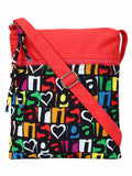 La Borsa Alphabet Print Canvas Sling Bag