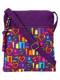 La Borsa Alphabet Print Canvas Sling Bag
