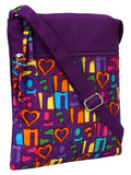 La Borsa Alphabet Print Canvas Sling Bag