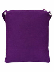 La Borsa Alphabet Print Canvas Sling Bag