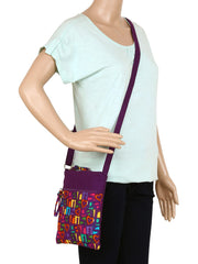 La Borsa Alphabet Print Canvas Sling Bag