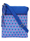 La Borsa Geometric Print Canvas Sling Bag
