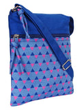 La Borsa Geometric Print Canvas Sling Bag