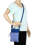 La Borsa Geometric Print Canvas Sling Bag