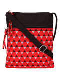 La Borsa Geometric Print Canvas Sling Bag