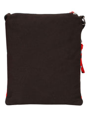La Borsa Geometric Print Canvas Sling Bag