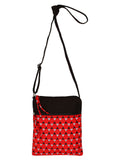 La Borsa Geometric Print Canvas Sling Bag