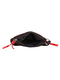 La Borsa Geometric Print Canvas Sling Bag